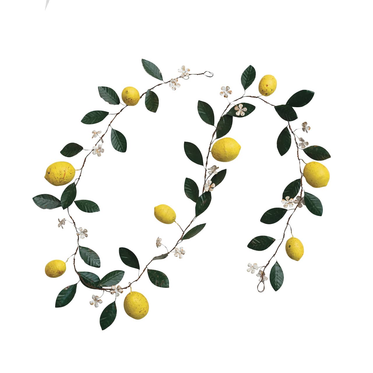 Hello Honey® 6ft. Lemons & Leaves Metal Garland